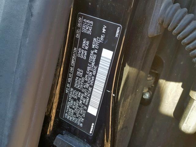 YV4960DL4A2054110 - 2010 VOLVO XC60 3.2 BLACK photo 10