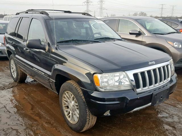 1J4GW58N04C230761 - 2004 JEEP GRAND CHER BLACK photo 1