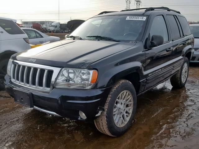 1J4GW58N04C230761 - 2004 JEEP GRAND CHER BLACK photo 2