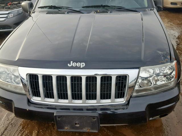 1J4GW58N04C230761 - 2004 JEEP GRAND CHER BLACK photo 7