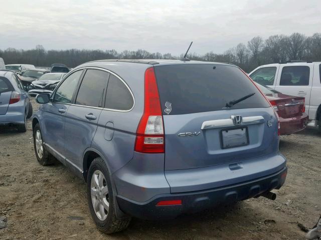 5J6RE48708L045011 - 2008 HONDA CR-V EXL BLUE photo 3