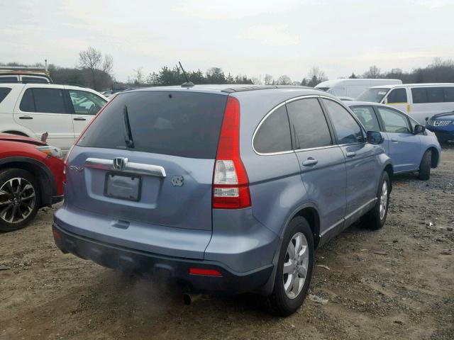 5J6RE48708L045011 - 2008 HONDA CR-V EXL BLUE photo 4