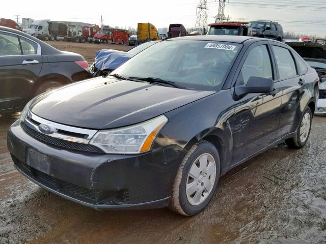 1FAHP34N88W237615 - 2008 FORD FOCUS S/SE BLACK photo 2