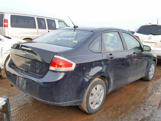 1FAHP34N88W237615 - 2008 FORD FOCUS S/SE BLACK photo 4