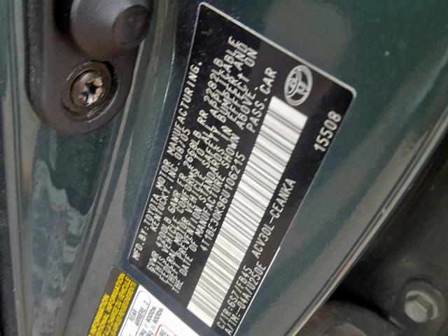 4T1BE30K96U106215 - 2006 TOYOTA CAMRY LE GRAY photo 10