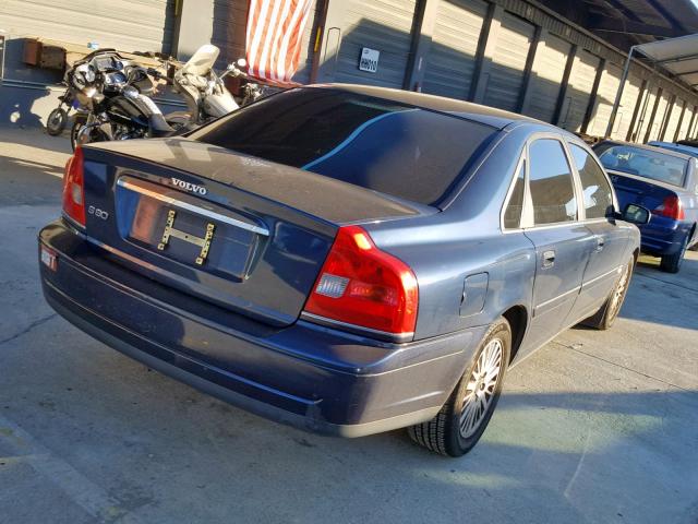 YV1TS92D441346395 - 2004 VOLVO S80 BLUE photo 4