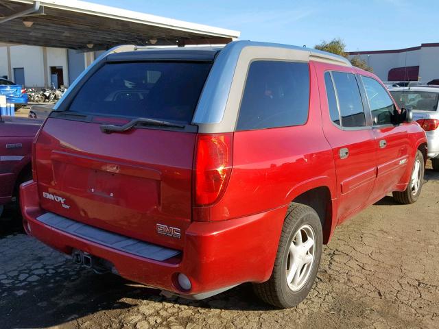 1GKES12S346162460 - 2004 GMC ENVOY XUV RED photo 4