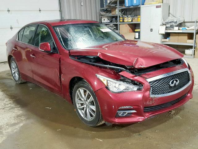 JN1BV7AR9EM702398 - 2014 INFINITI Q50 BASE RED photo 1