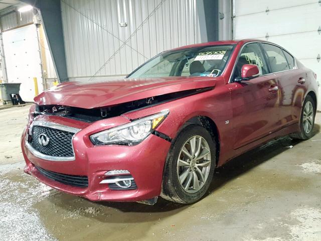 JN1BV7AR9EM702398 - 2014 INFINITI Q50 BASE RED photo 2