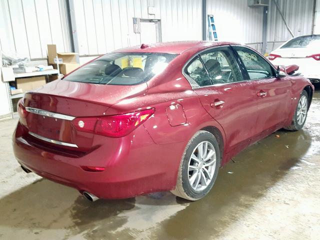 JN1BV7AR9EM702398 - 2014 INFINITI Q50 BASE RED photo 4