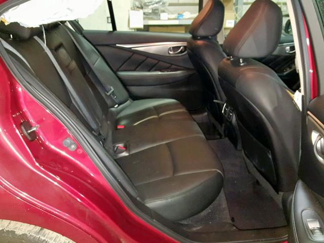 JN1BV7AR9EM702398 - 2014 INFINITI Q50 BASE RED photo 6