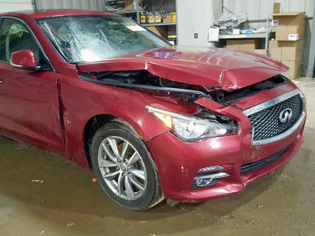 JN1BV7AR9EM702398 - 2014 INFINITI Q50 BASE RED photo 9