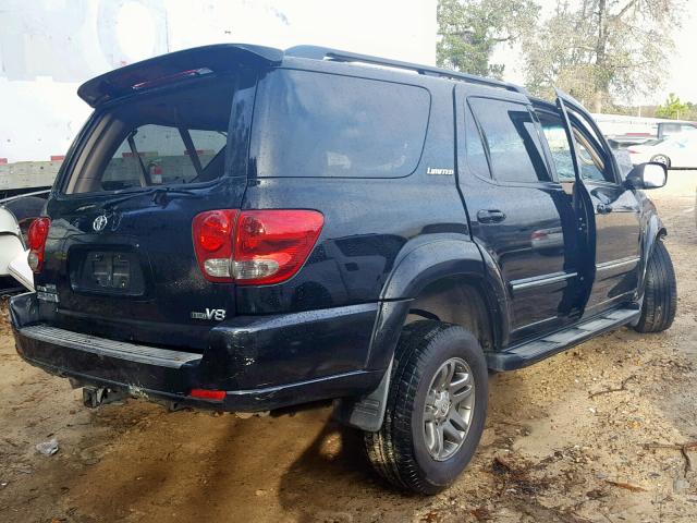 5TDZT38A96S277863 - 2006 TOYOTA SEQUOIA LI BLACK photo 4