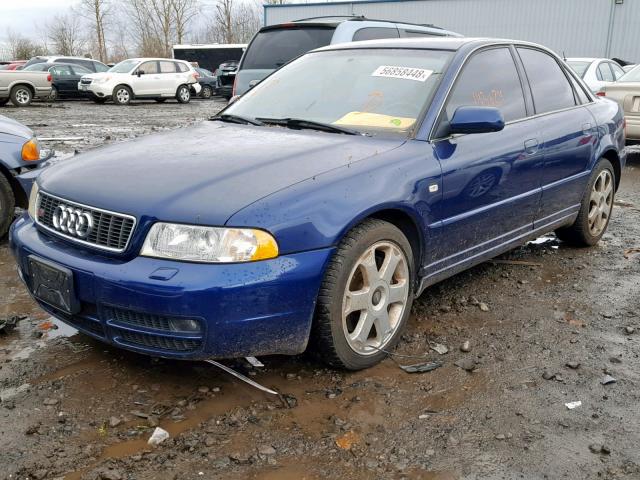 WAURD68D31A129414 - 2001 AUDI S4 2.7 QUA BLUE photo 2