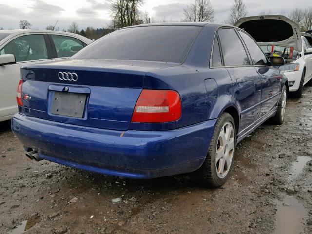 WAURD68D31A129414 - 2001 AUDI S4 2.7 QUA BLUE photo 4