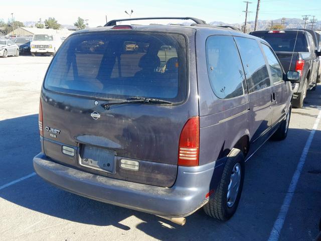 4N2DN11W3TD817839 - 1996 NISSAN QUEST XE PURPLE photo 4