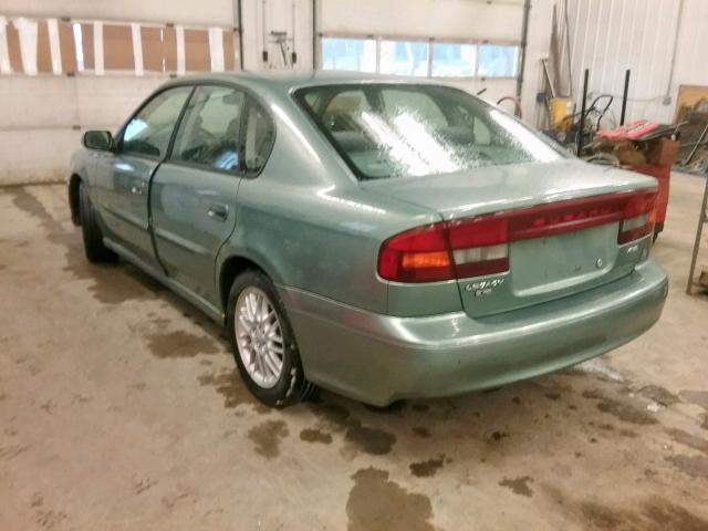 4S3BE635237211703 - 2003 SUBARU LEGACY L GREEN photo 3