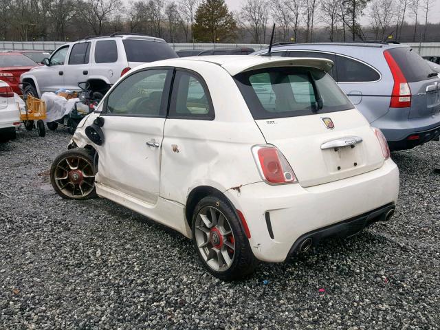 3C3CFFFHXCT185925 - 2012 FIAT 500 ABARTH WHITE photo 3