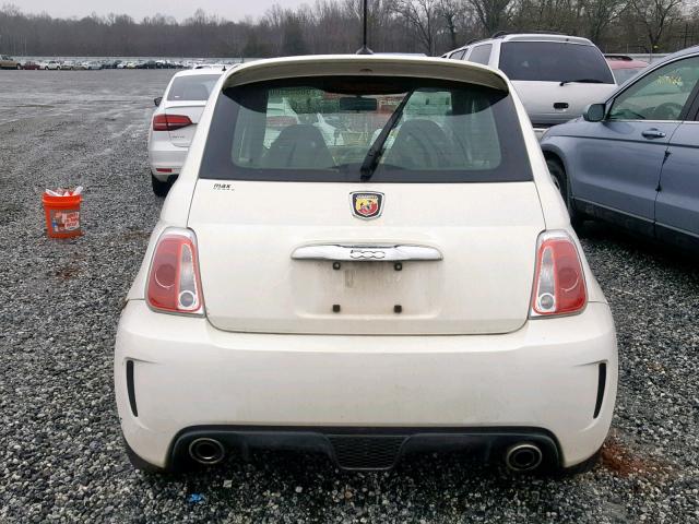 3C3CFFFHXCT185925 - 2012 FIAT 500 ABARTH WHITE photo 9