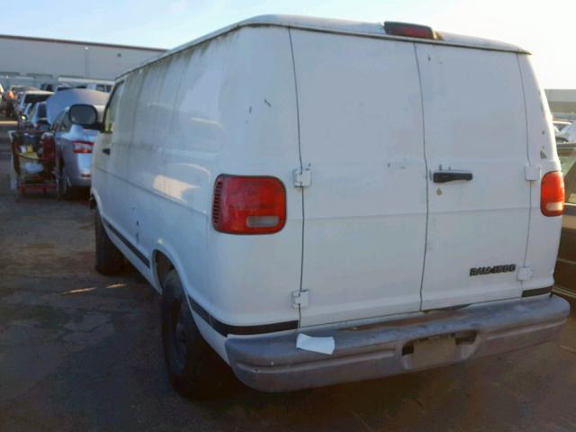 2B7HB11X71K554019 - 2001 DODGE RAM VAN B1 WHITE photo 3