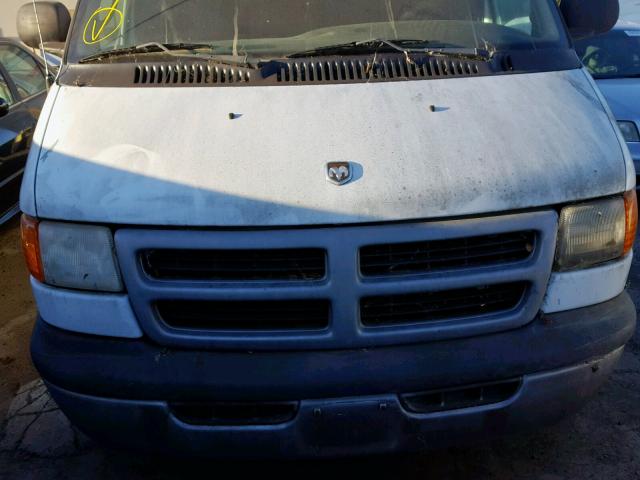 2B7HB11X71K554019 - 2001 DODGE RAM VAN B1 WHITE photo 9