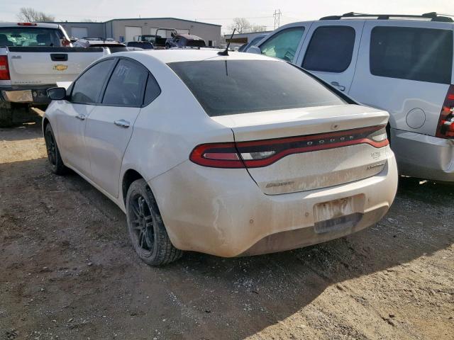 1C3CDFCA0DD105374 - 2013 DODGE DART LIMIT WHITE photo 3