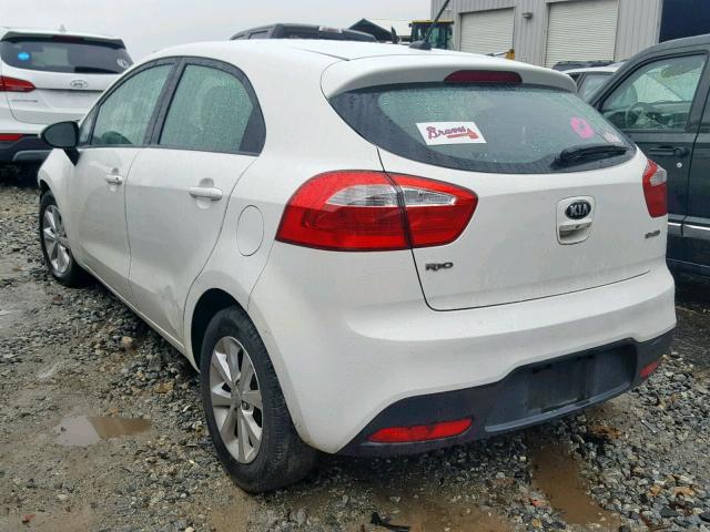 KNADN5A34D6212943 - 2013 KIA RIO EX WHITE photo 3