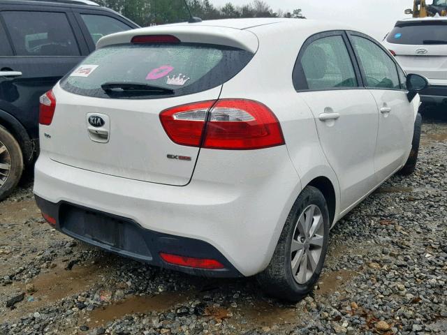 KNADN5A34D6212943 - 2013 KIA RIO EX WHITE photo 4