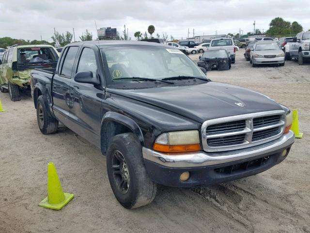 1D7HL48N84S639583 - 2004 DODGE DAKOTA QUA BLACK photo 1