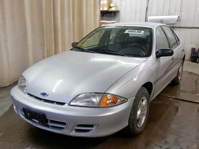 1G1JC524217190734 - 2001 CHEVROLET CAVALIER B GRAY photo 2