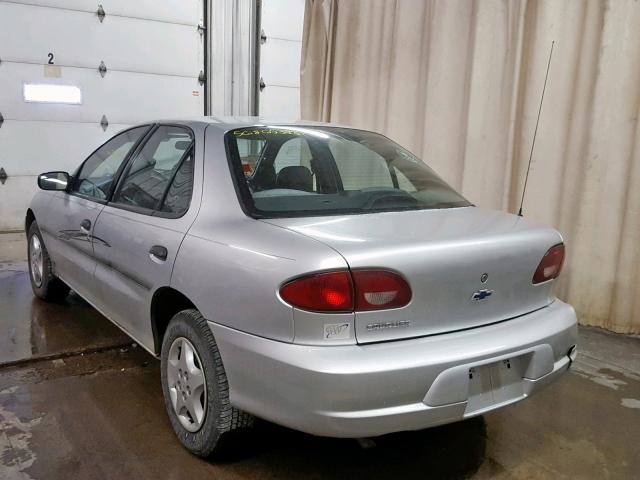 1G1JC524217190734 - 2001 CHEVROLET CAVALIER B GRAY photo 3