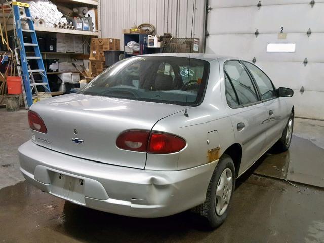 1G1JC524217190734 - 2001 CHEVROLET CAVALIER B GRAY photo 4