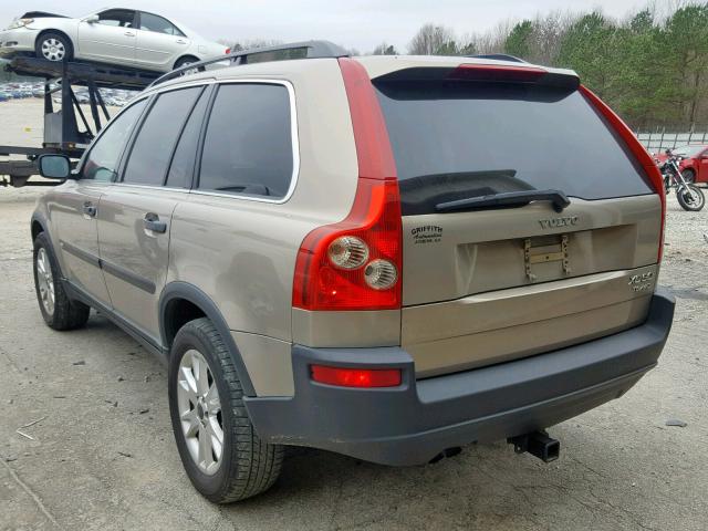 YV1CZ91H441117389 - 2004 VOLVO XC90 T6 GOLD photo 3