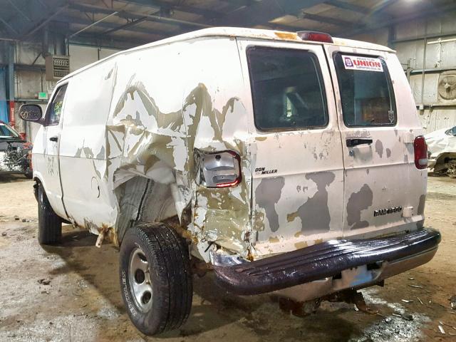 2D6WB11X63K519346 - 2003 DODGE RAM VAN B1 WHITE photo 3