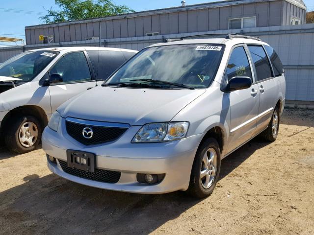 JM3LW28J220332813 - 2002 MAZDA MPV WAGON SILVER photo 2