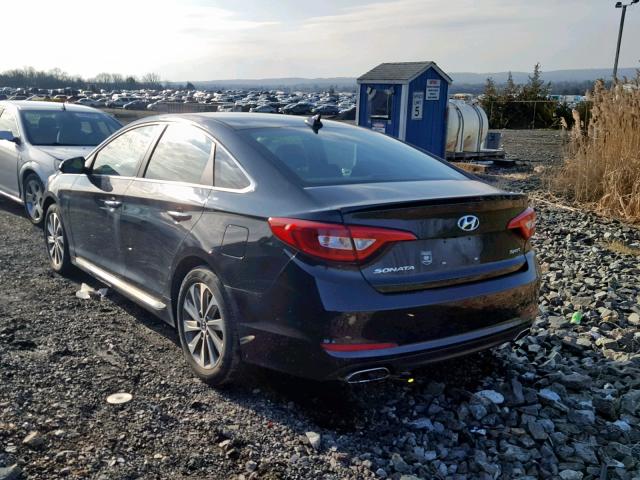 5NPE34AFXHH565815 - 2017 HYUNDAI SONATA SPO BLACK photo 3