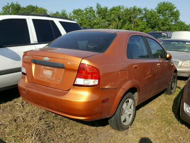 KL1TD56696B549209 - 2006 CHEVROLET AVEO BASE ნარინჯისფერი ფოტო 4