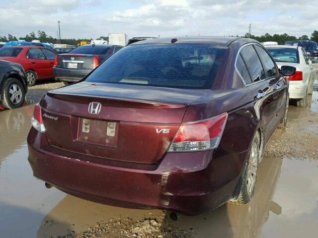 1HGCP36868A076711 - 2008 HONDA ACCORD EXL MAROON photo 4