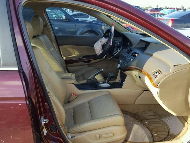 1HGCP36868A076711 - 2008 HONDA ACCORD EXL MAROON photo 5