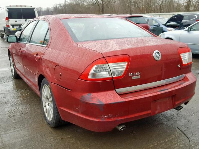 3MEHM08116R629133 - 2006 MERCURY MILAN PREM MAROON photo 3