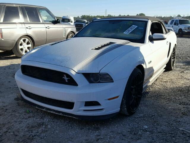 1ZVBP8FF0E5320117 - 2014 FORD MUSTANG GT WHITE photo 2