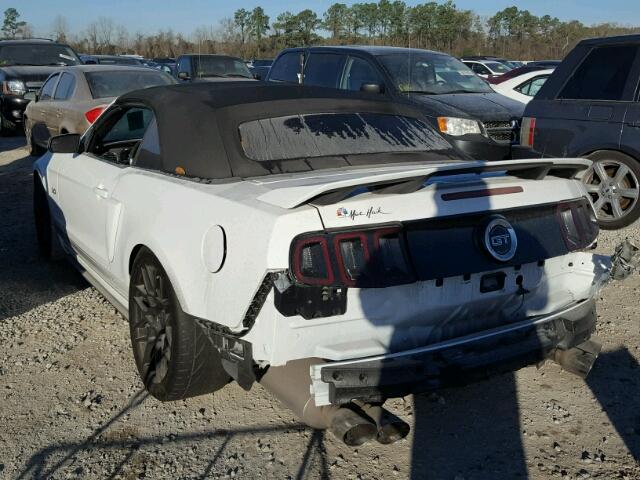 1ZVBP8FF0E5320117 - 2014 FORD MUSTANG GT WHITE photo 3