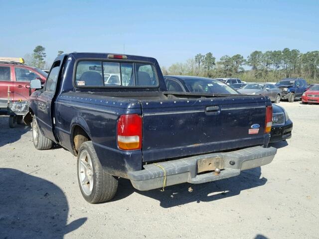 1FTCR10AXPPA23062 - 1993 FORD RANGER BLUE photo 3