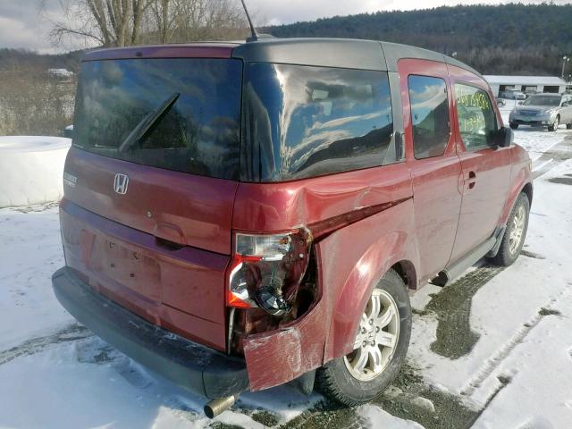 5J6YH28798L016162 - 2008 HONDA ELEMENT EX RED photo 4