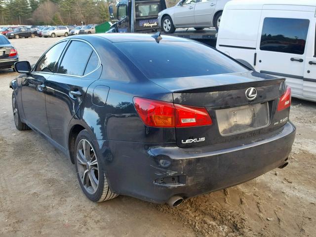 JTHCK262185021402 - 2008 LEXUS IS 250 BLACK photo 3