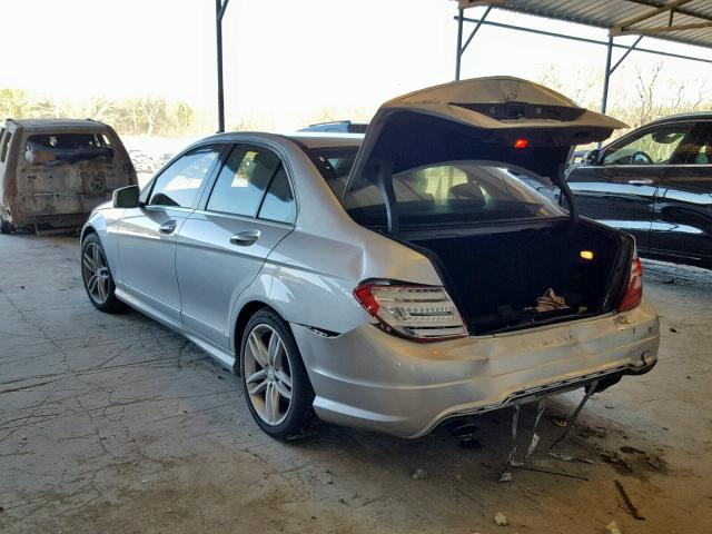 WDDGF4HB0DA853997 - 2013 MERCEDES-BENZ C 250 SILVER photo 3