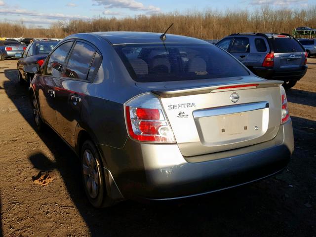 3N1AB6AP3CL706032 - 2012 NISSAN SENTRA 2.0 GRAY photo 3