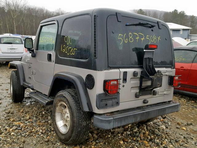 1J4FA49S31P373944 - 2001 JEEP WRANGLER / GRAY photo 3