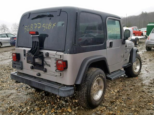 1J4FA49S31P373944 - 2001 JEEP WRANGLER / GRAY photo 4