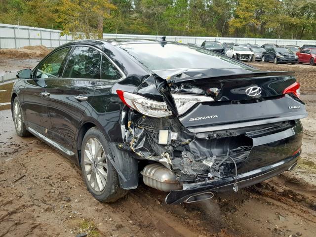 5NPE34AF2FH035562 - 2015 HYUNDAI SONATA SPO BLACK photo 3